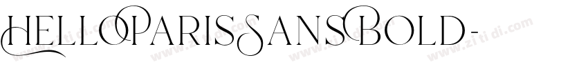 HelloParisSans Bold字体转换